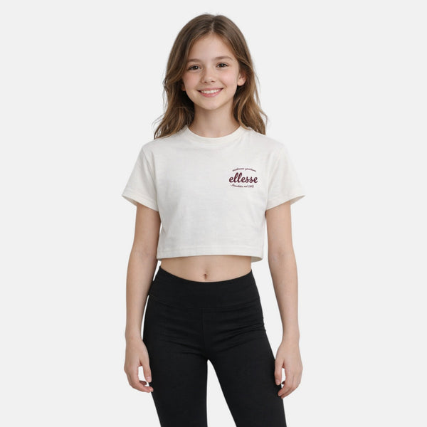 T-Shirt Manches Courtes Ellesse Fille - Blanc