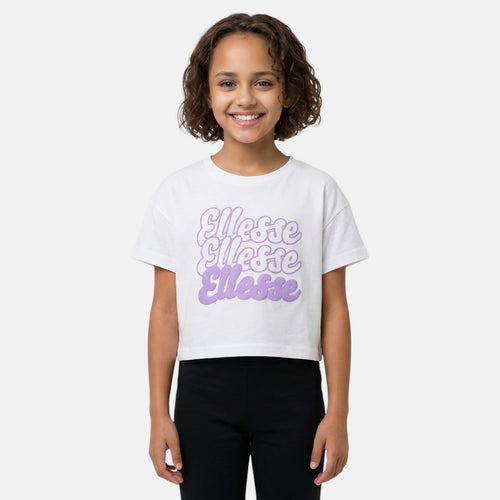 T-Shirt Manches Courtes Ellesse Fille - Blanc
