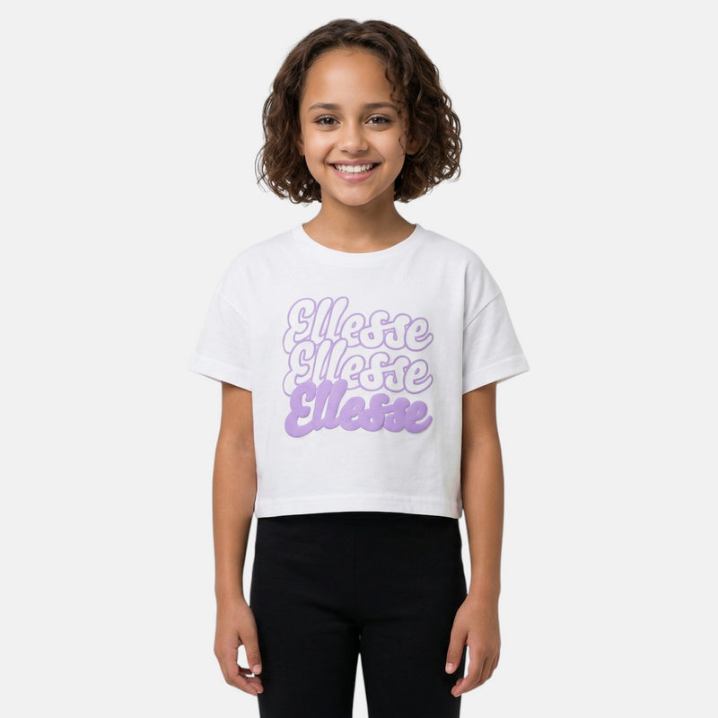 T-Shirt Manches Courtes Ellesse Fille - Blanc