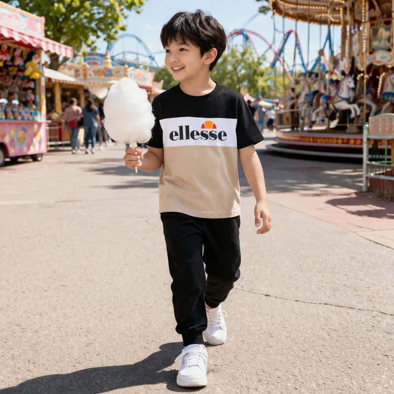 T-Shirt Manches Courtes Ellesse Garcon - Noir