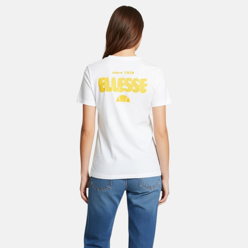 T-Shirt Manches Courtes Ellesse Femme - Blanc