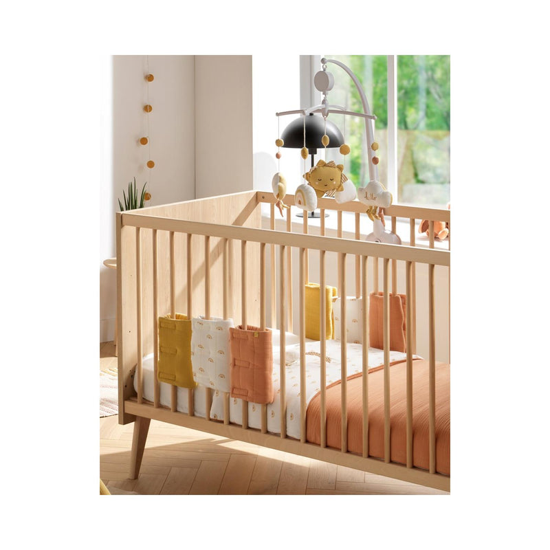 Protections De Barreaux De Lit 38X21 Cm En Coton Moutarde