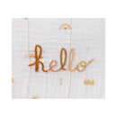 Cape De Bain Et Gant En Coton Blanc