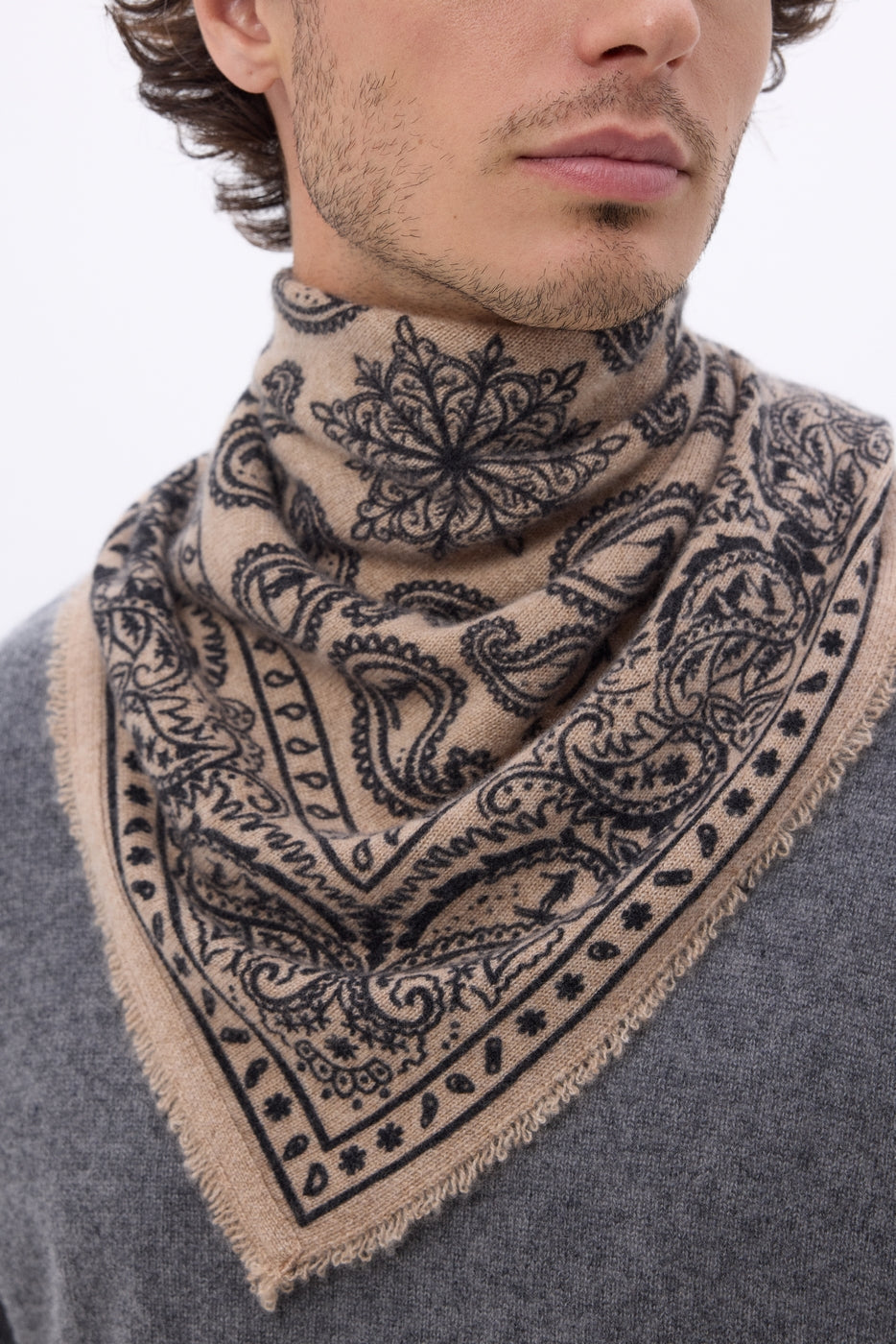 Petit Bandana Ski - Beige Creme - Homme