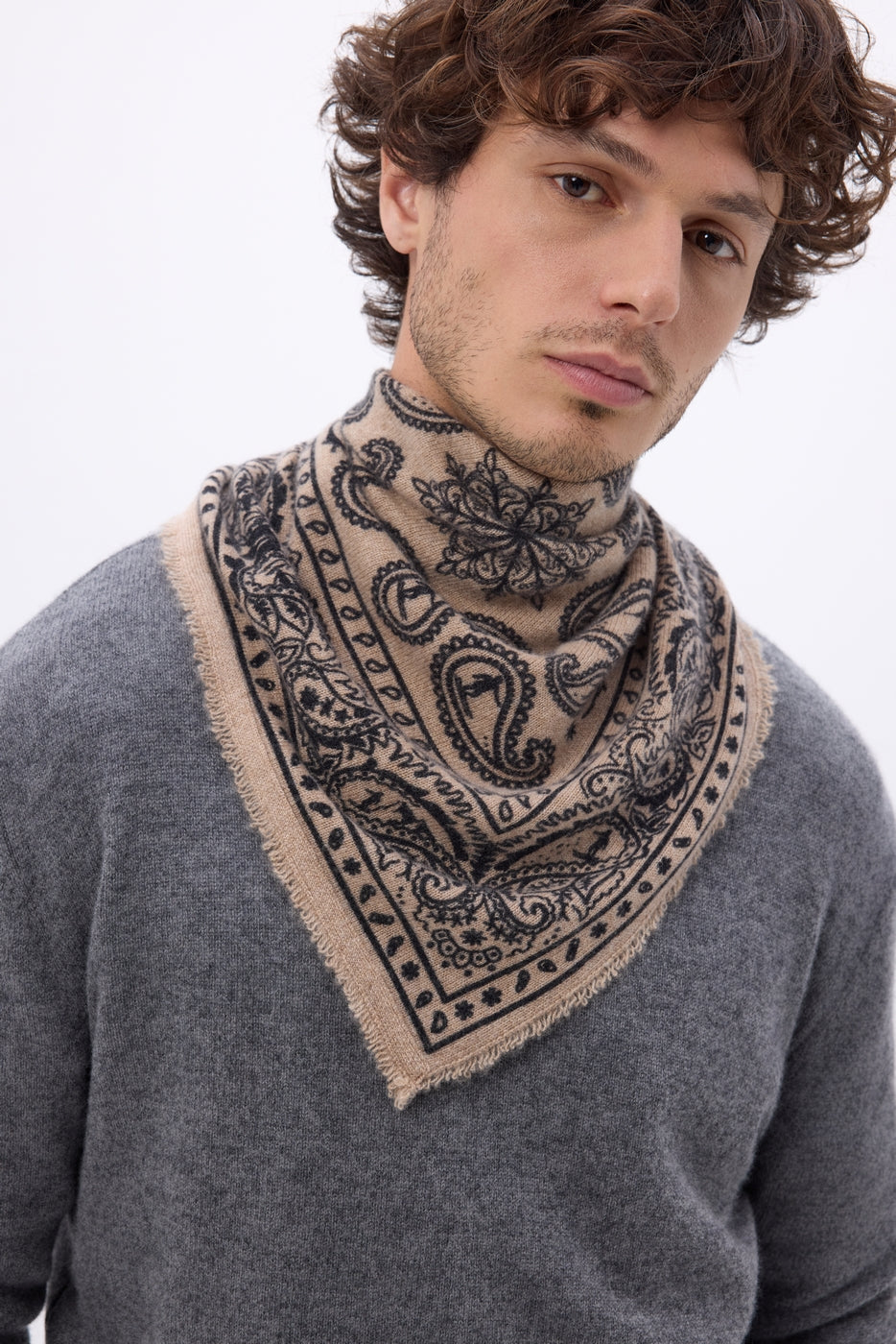 Petit Bandana Ski - Beige Creme - Homme