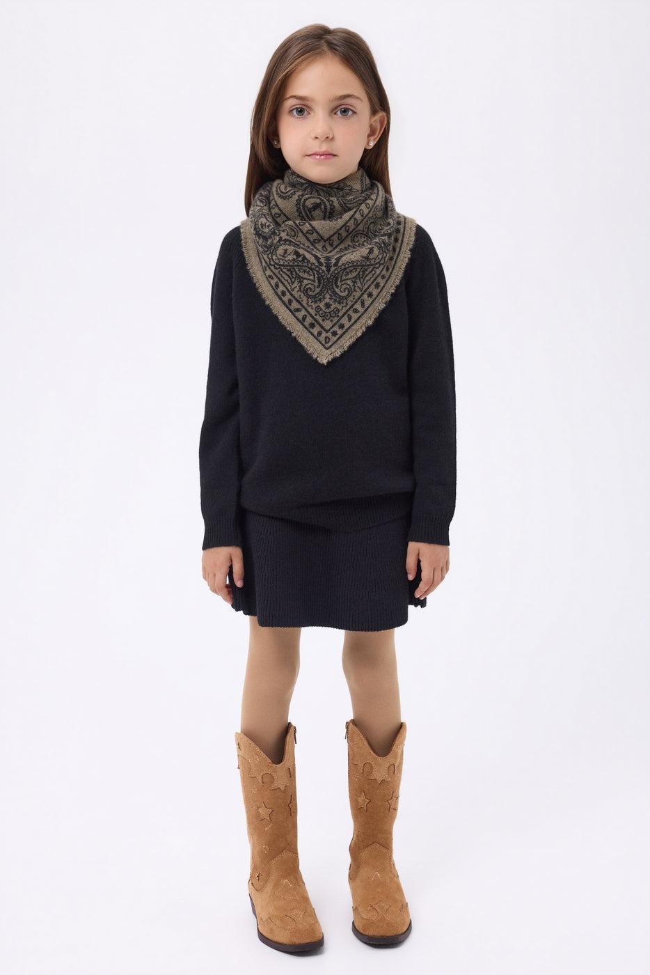 Small Ski Bandana - Mottled Khaki - Kids