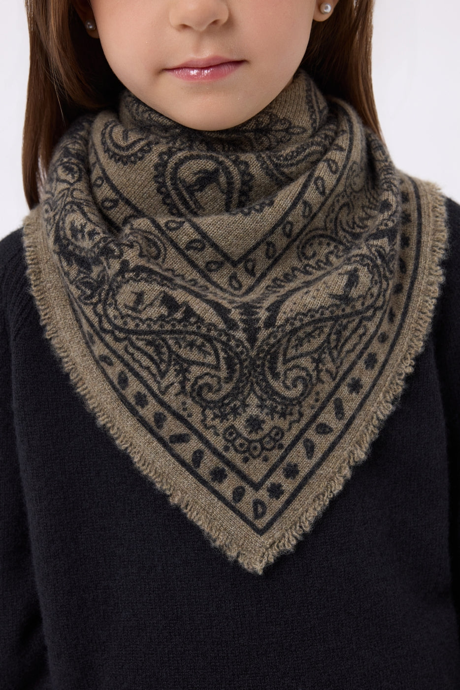 Small Ski Bandana - Mottled Khaki - Kids