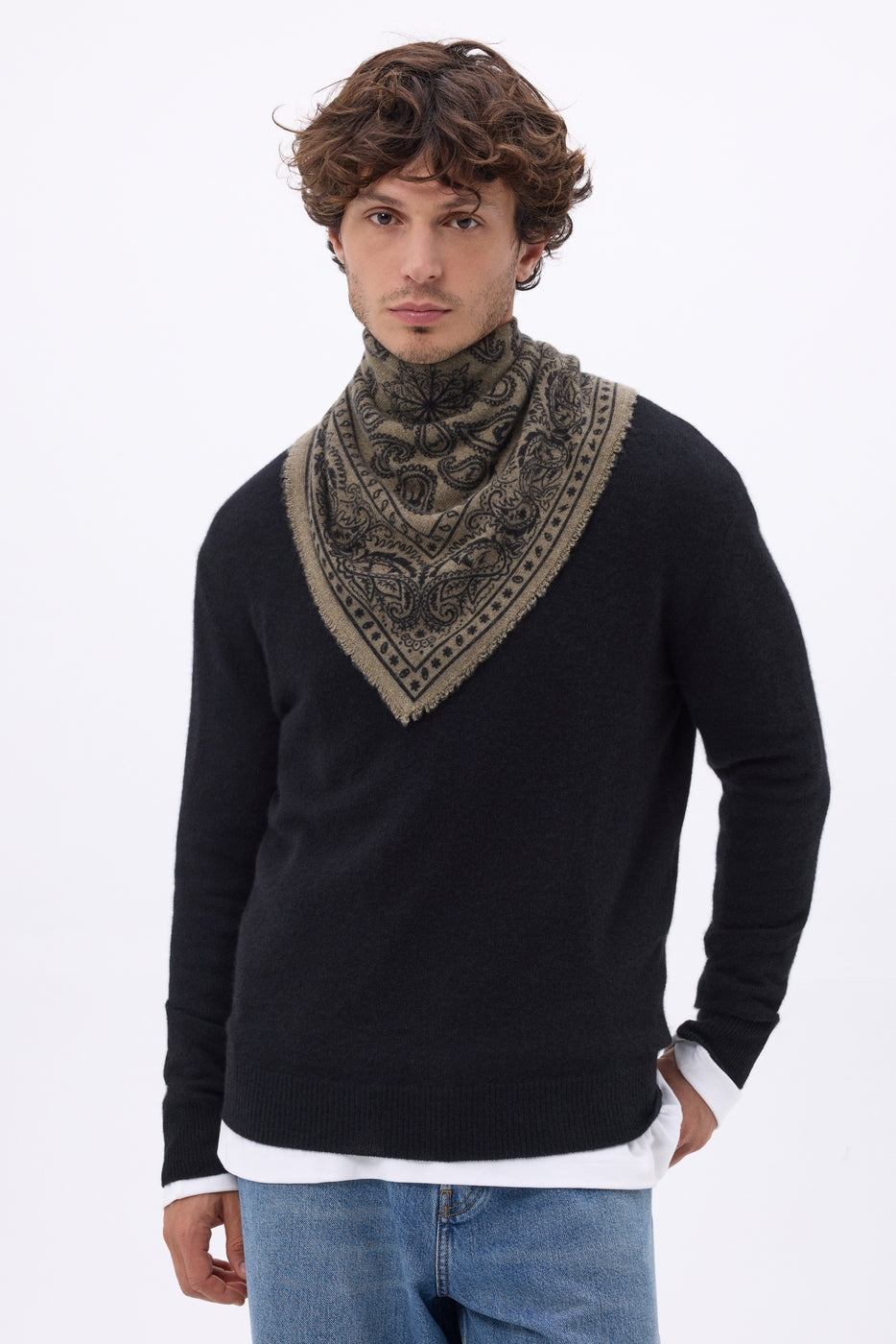 Petit Bandana Ski - Khaki Chine - Homme
