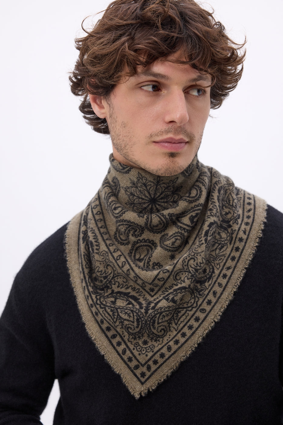 Petit Bandana Ski - Khaki Chine - Homme