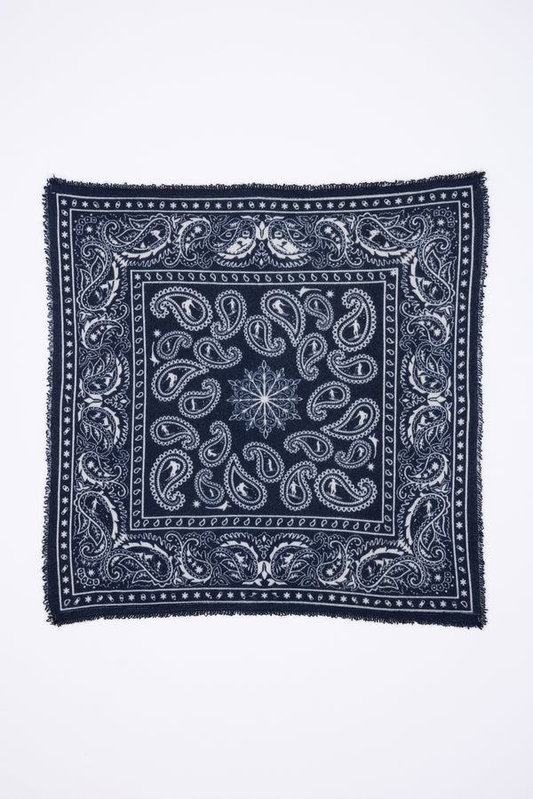 Kleines Bandana Ski – Marineblau – Damen – 100 % Kaschmir