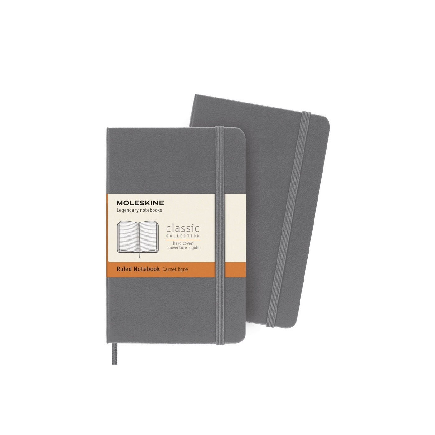 Classic Pocket Notebook 9X14 - Ruled Pages - Slate Grey