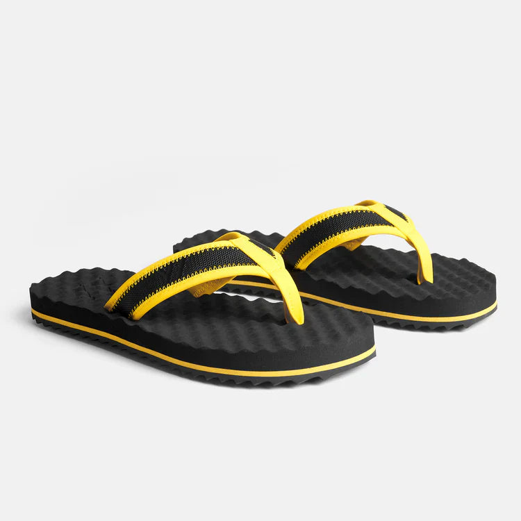Children's Flip-Flops - Black/Yellow - Men