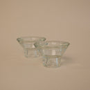 Paire De Bougeoirs En Verre