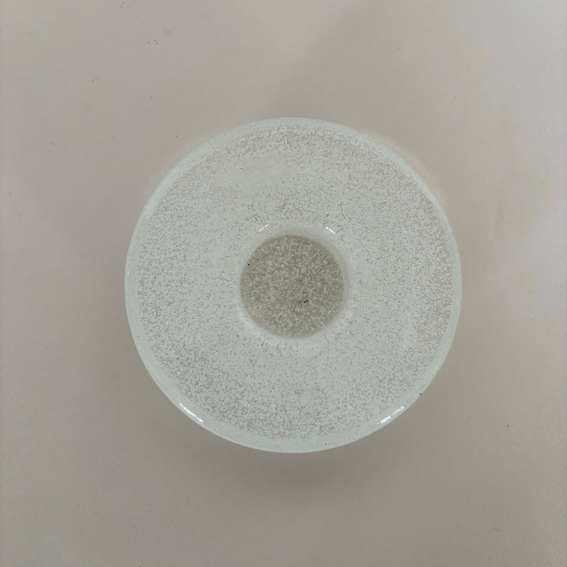 Bougeoir En Verre Blanc