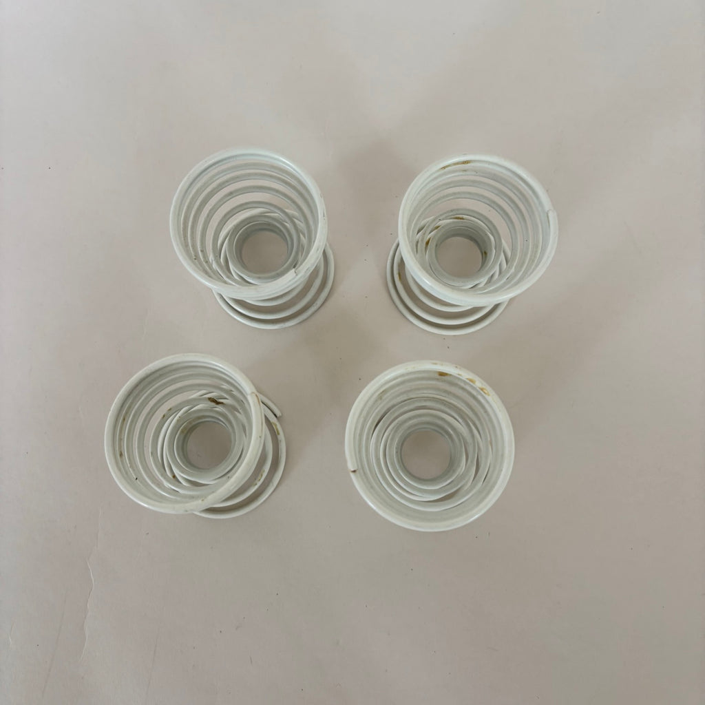 Juego de 4 Hueveras Espiral Blancas