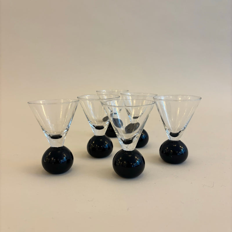 Juego de 6 vasos de chupito vintage