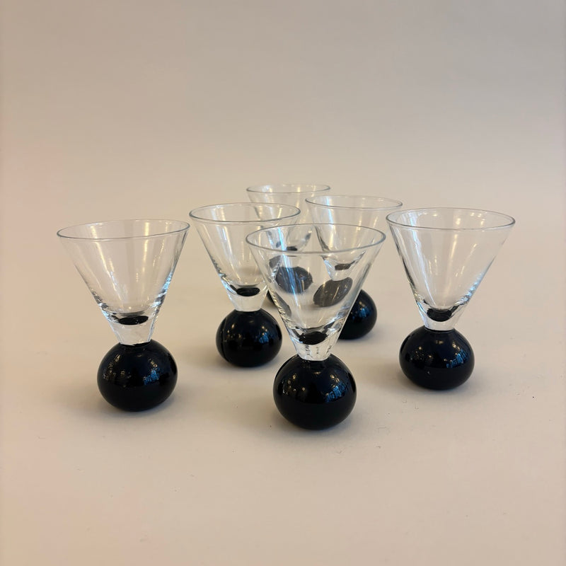 Juego de 6 vasos de chupito vintage