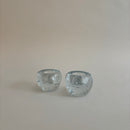 Paire De Bougeoirs En Verre