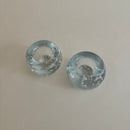 Paire De Bougeoirs En Verre