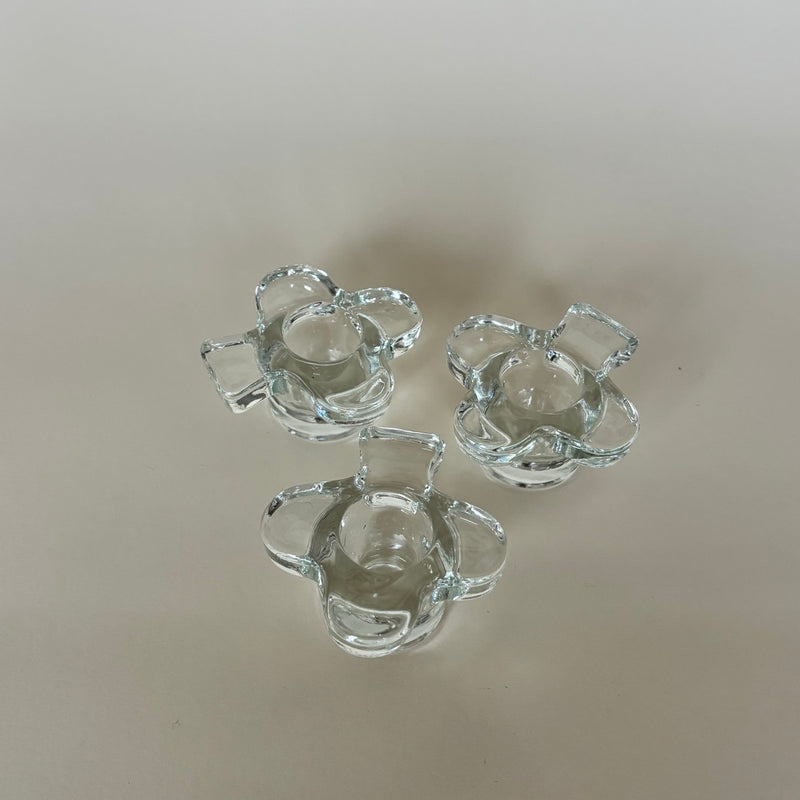 Ensemble De 3 Bougeoirs Forme Trèfle