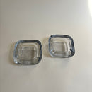 Paire De Cendriers En Verre Vintage