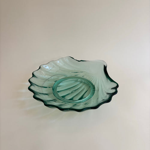 Plat Coquillage En Verre Vintage
