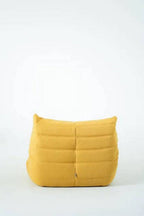 Ensemble De Chaise Et Pouf Togo En Tweed Jaune - Jaune