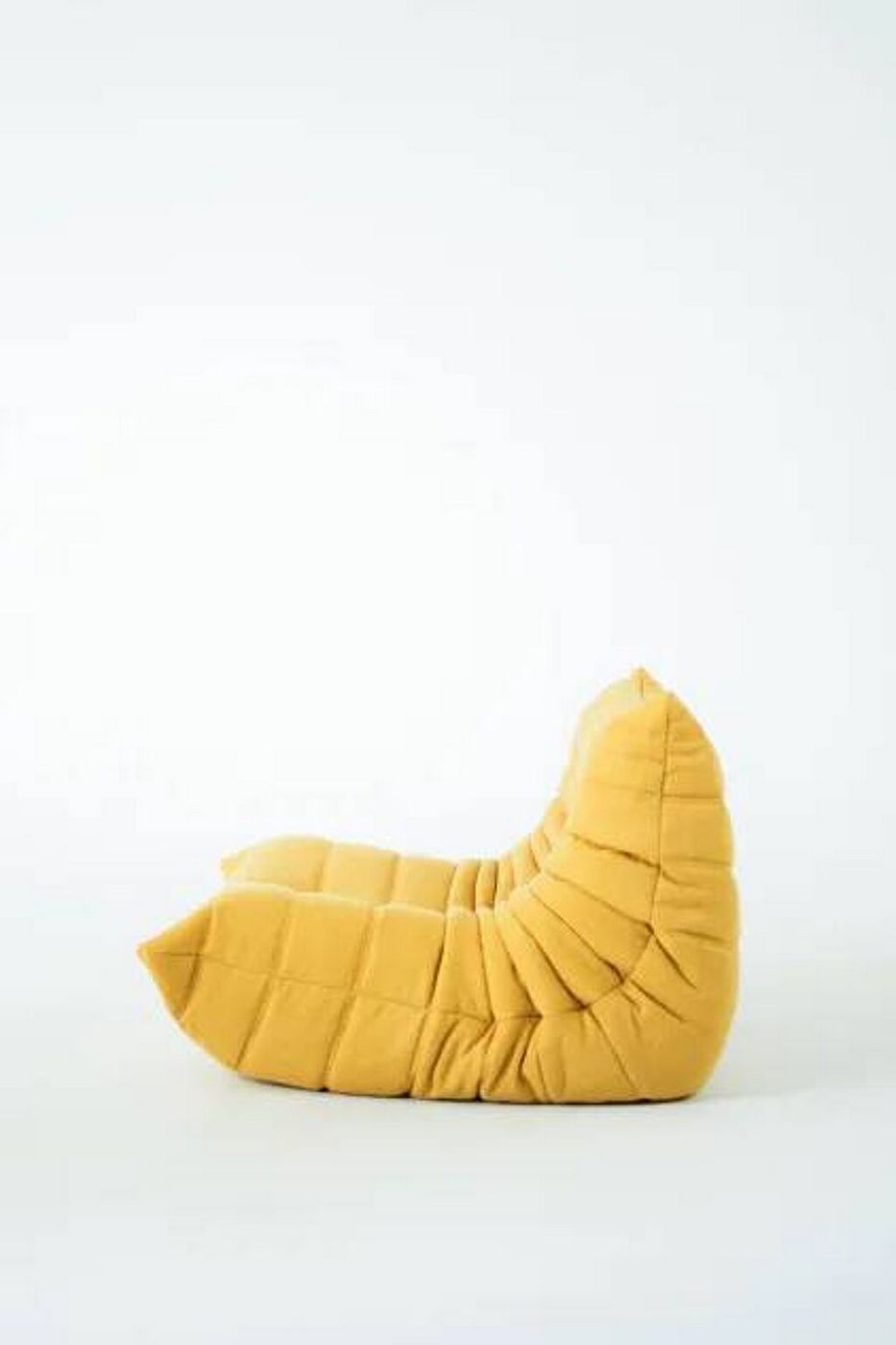 Ensemble De Chaise Et Pouf Togo En Tweed Jaune - Jaune