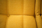 Ensemble De Chaise Et Pouf Togo En Tweed Jaune - Jaune