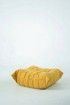 Ensemble De Chaise Et Pouf Togo En Tweed Jaune - Jaune