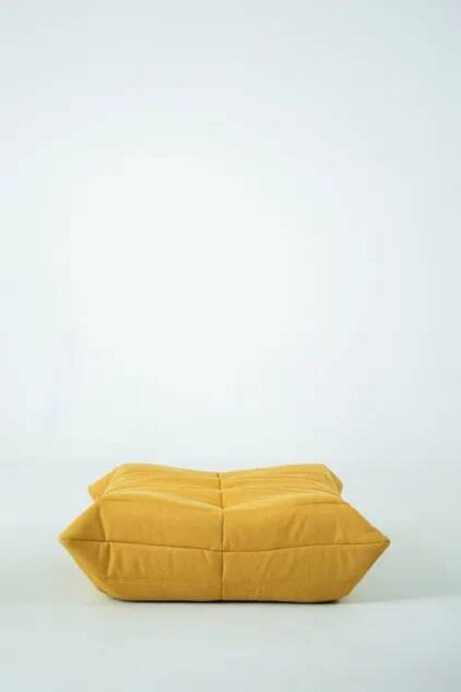 Ensemble De Chaise Et Pouf Togo En Tweed Jaune - Jaune
