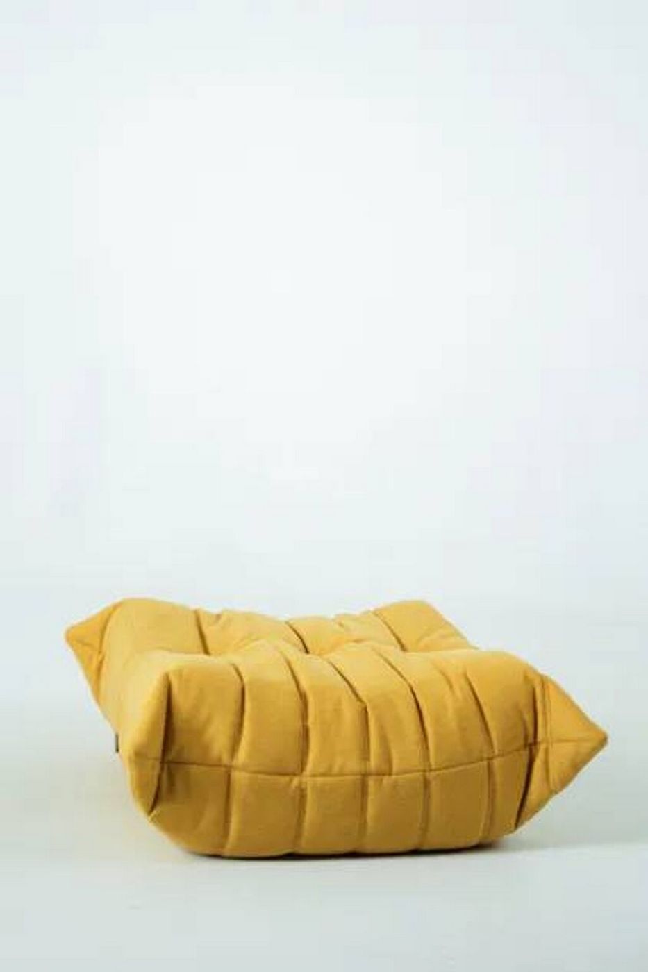 Ensemble De Chaise Et Pouf Togo En Tweed Jaune - Jaune
