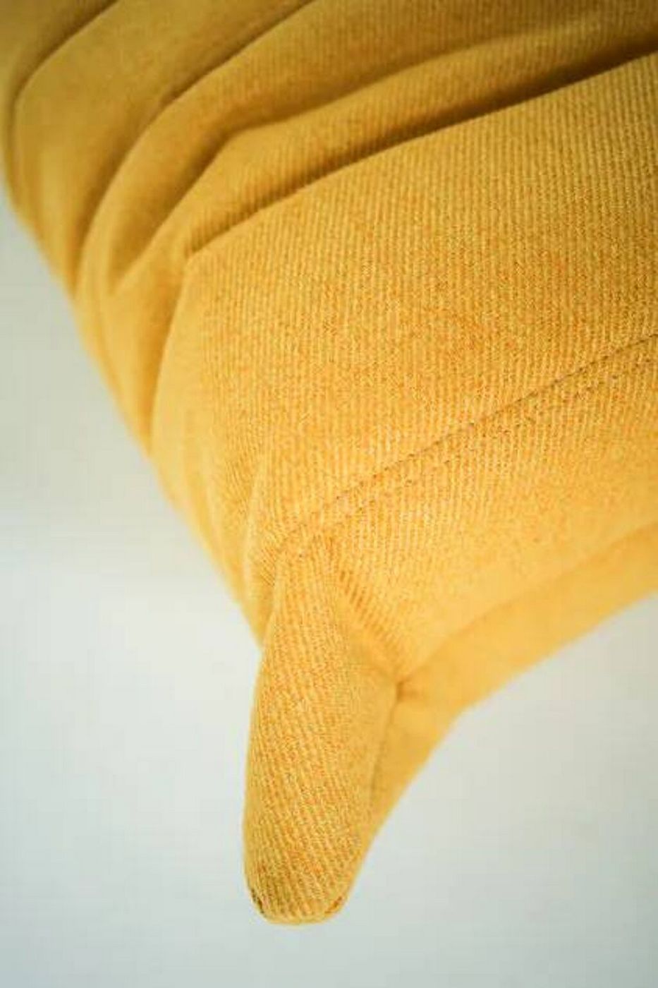 Ensemble De Chaise Et Pouf Togo En Tweed Jaune - Jaune