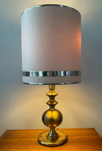 Lampe En Laiton Des Années 60-70 - Doré