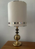 Lampe En Laiton Des Années 60-70 - Doré