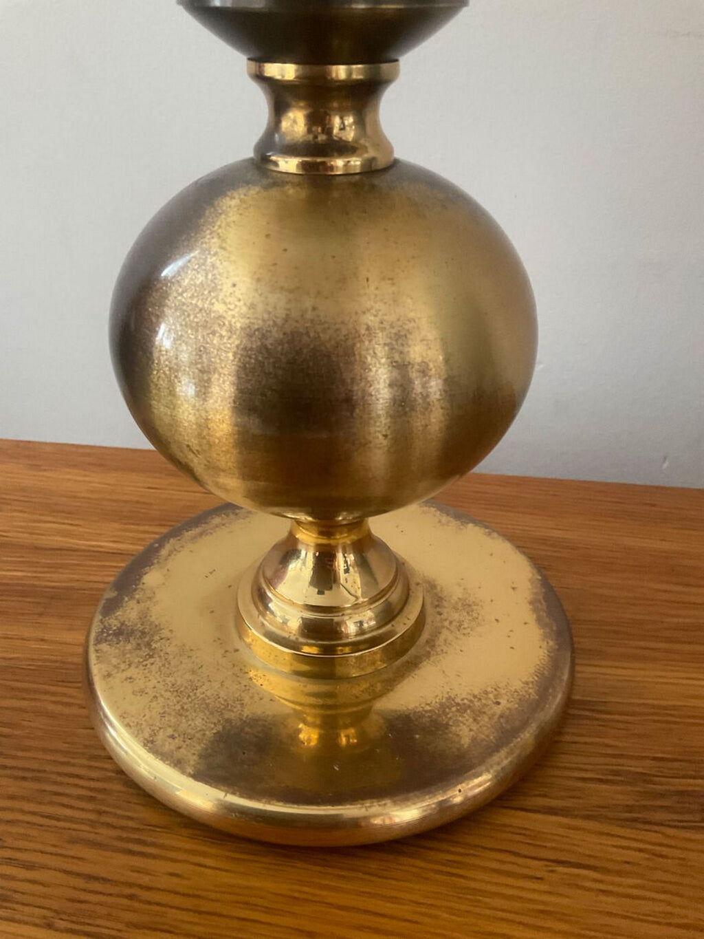 Lampe En Laiton Des Années 60-70 - Doré