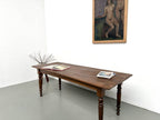 Table De Ferme En Noyer Massif/Pieds Tournés/1920 - Bois