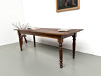 Table De Ferme En Noyer Massif/Pieds Tournés/1920 - Bois