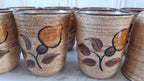 Set of 8 Salins Stoneware Cups and Glasses 1970s - Beige