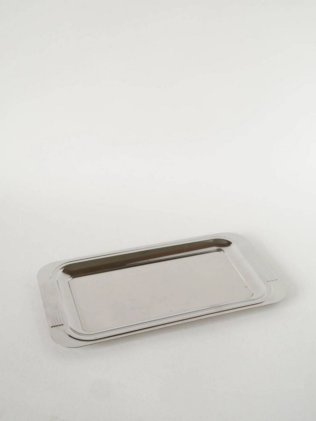 Rectangular Stainless Steel Tray/Design/1970 - 28 x 15 cm - Silver