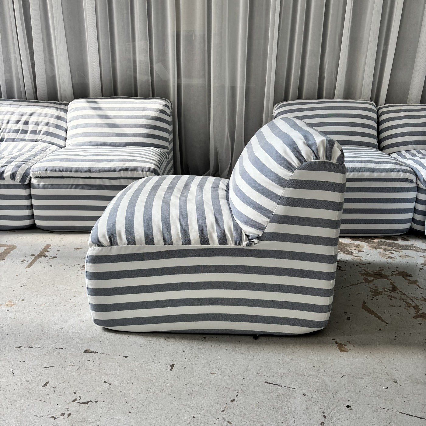 Striped Modular Sofa