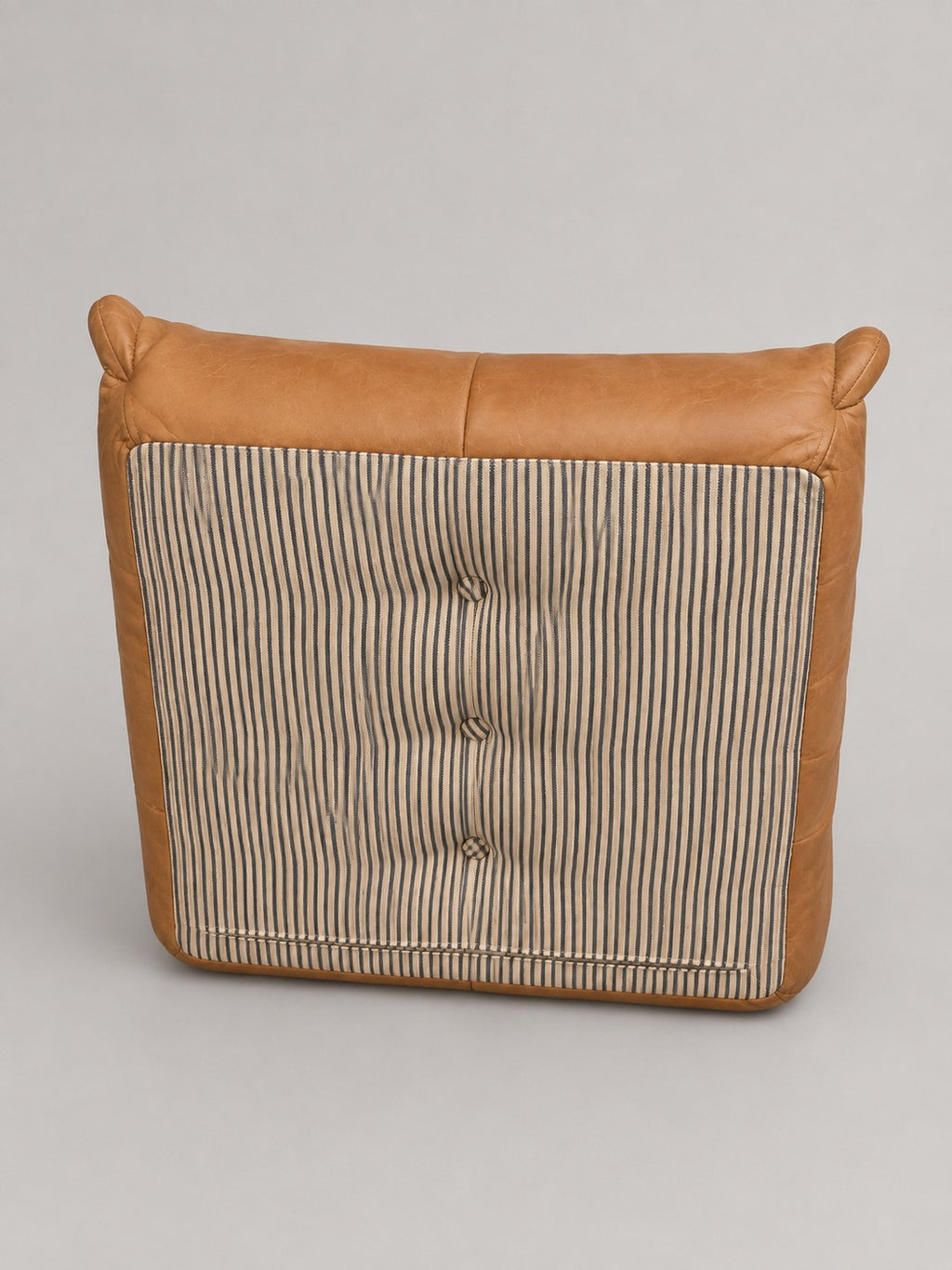 "Togo" Leather Pouffe