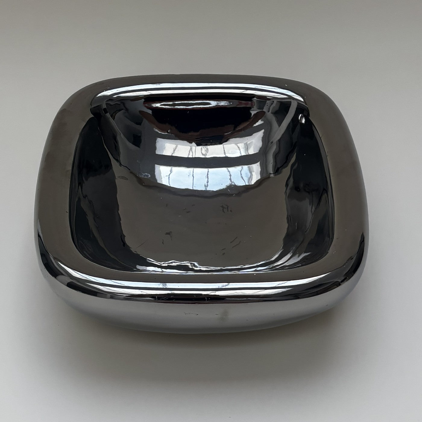 Silver Ceramic Trinket Dish