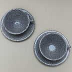 Speckled Cups with Saucers