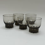 Set De 5 Petits Verres Marrons Art Deco