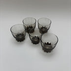 Set De 5 Petits Verres Marrons Art Deco