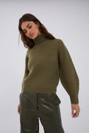 Pull Cygne Maille Kaki