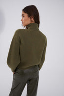 Pull Cygne Maille Kaki
