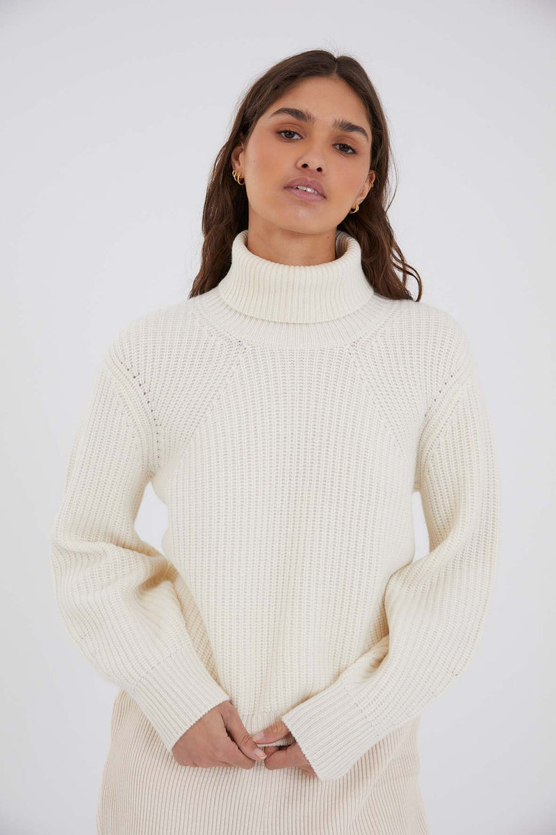 Pull Cygne Maille Blanc