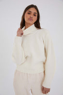 Pull Cygne Maille Blanc